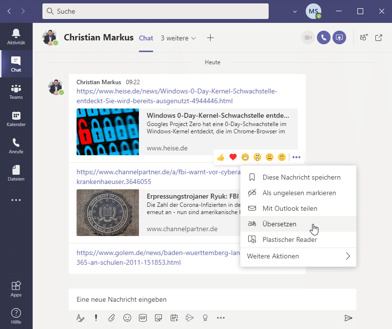 teams_übersetzungsfunktion tipps für übersetzen von nachrichten in microsoft teams